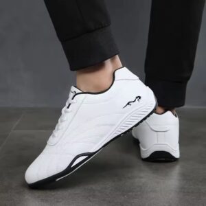 White Men’s Soft & Breathable Spring/Summer Sneakers – Comfortable Casual Running & Sports Shoes